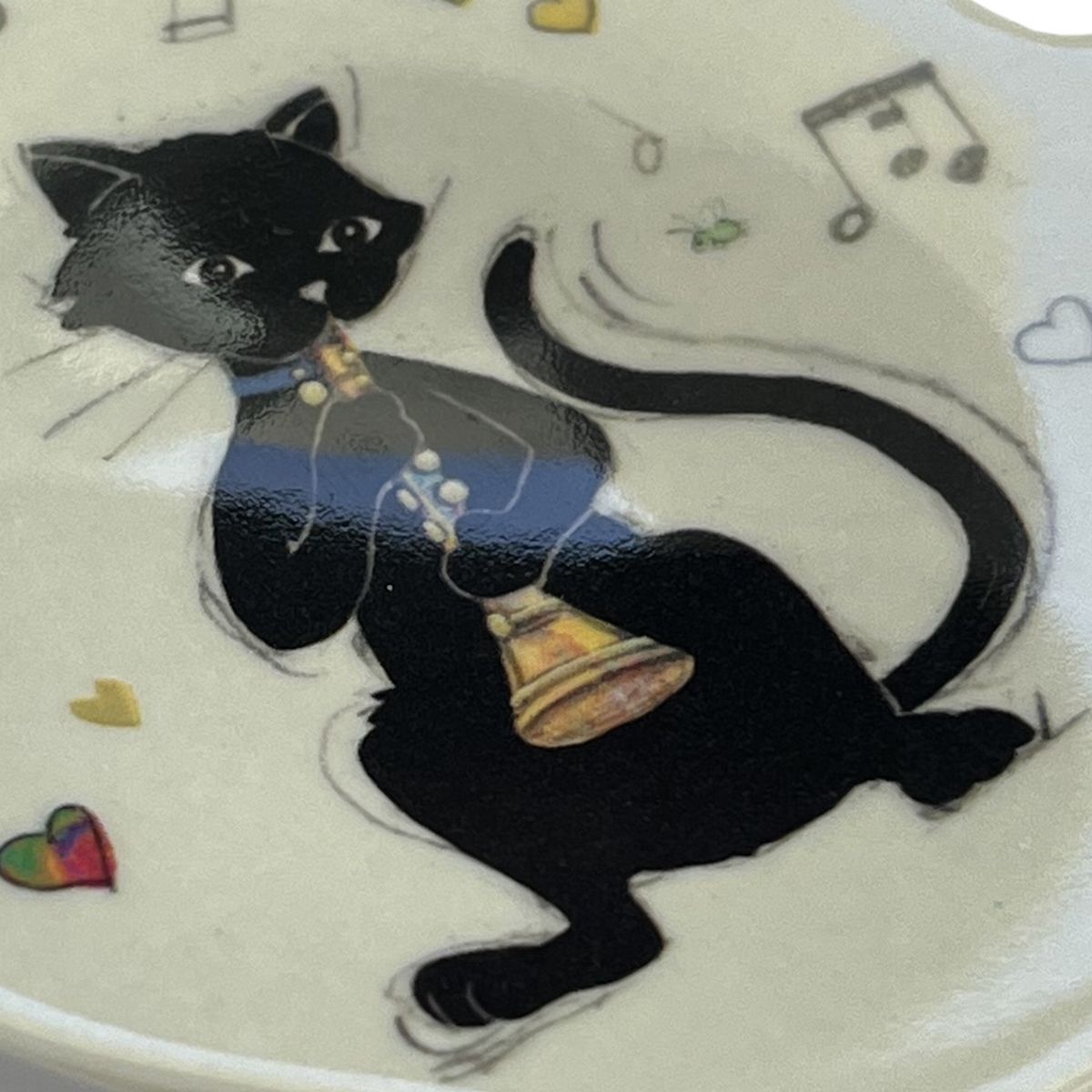Tea Bag Rest Saucer - Cat Playing the Trumpet