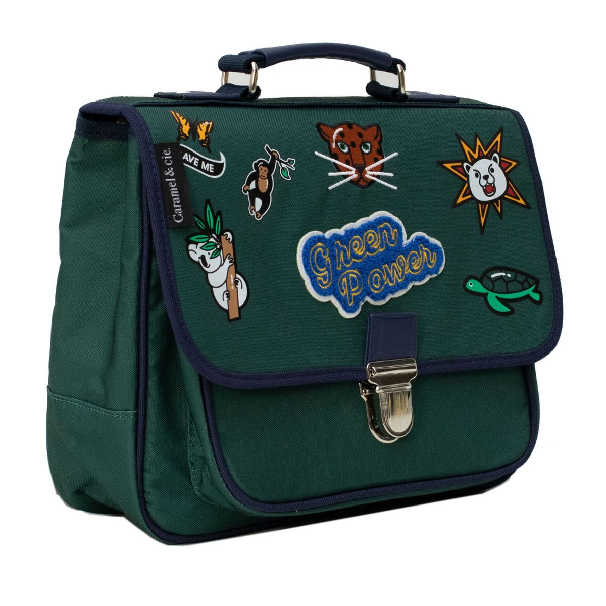 Small School Bag Caramel et cie - Green