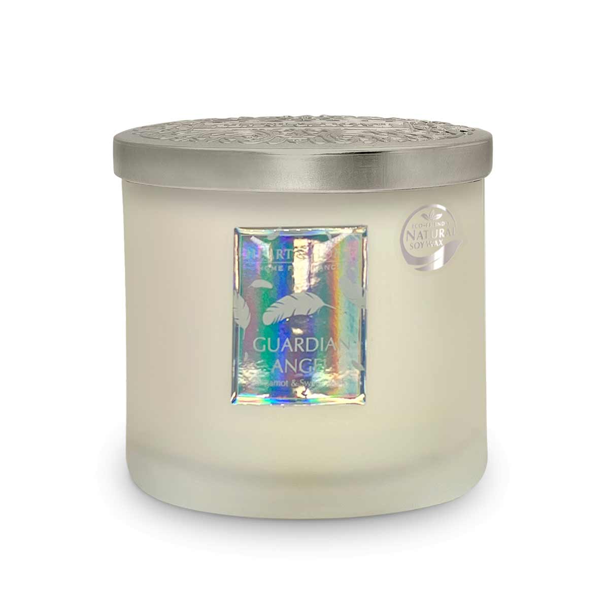 Ellipse candle 2 wicks heart and home guardian angel