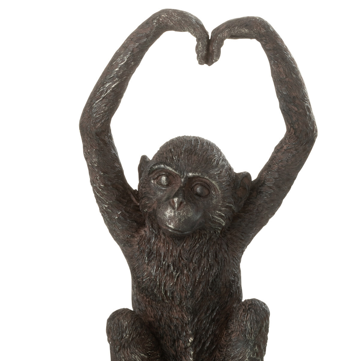 Heart-shaped monkey statuette