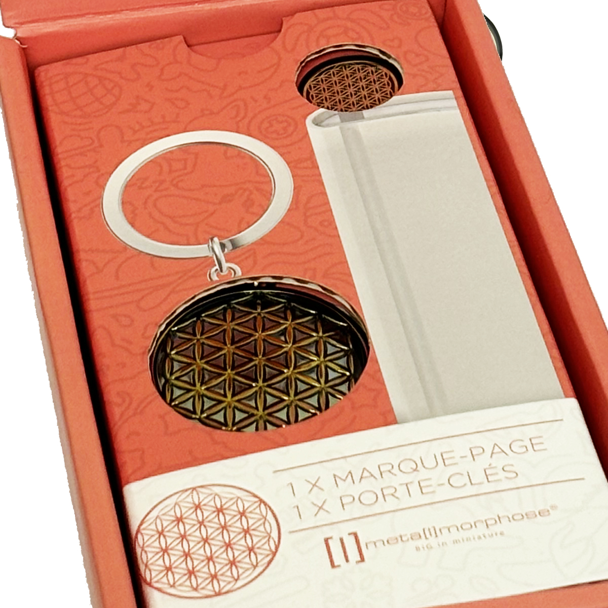 Gift Set Keychain and Bookmark Flower of Life