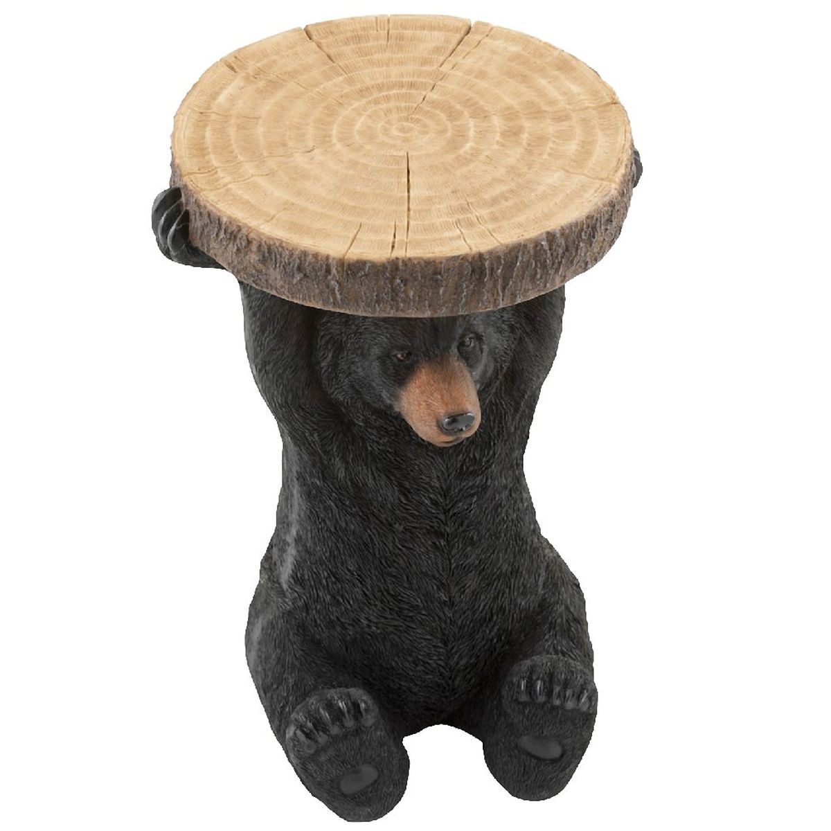 Bear pedestal table in resin