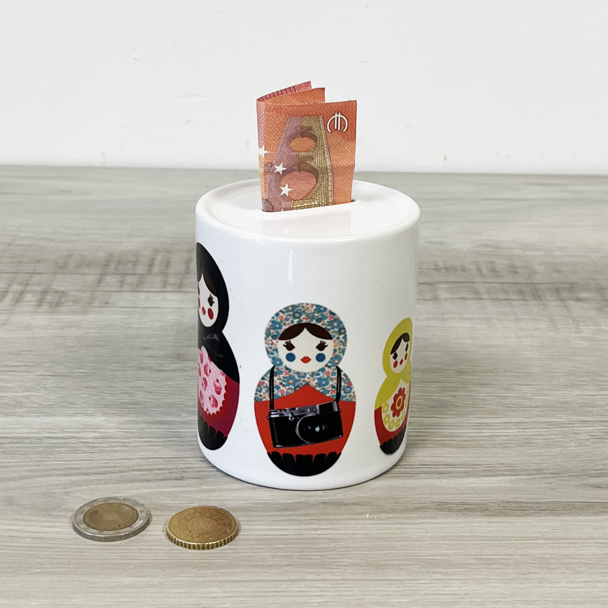 Russian dolls money box by Cbkreation