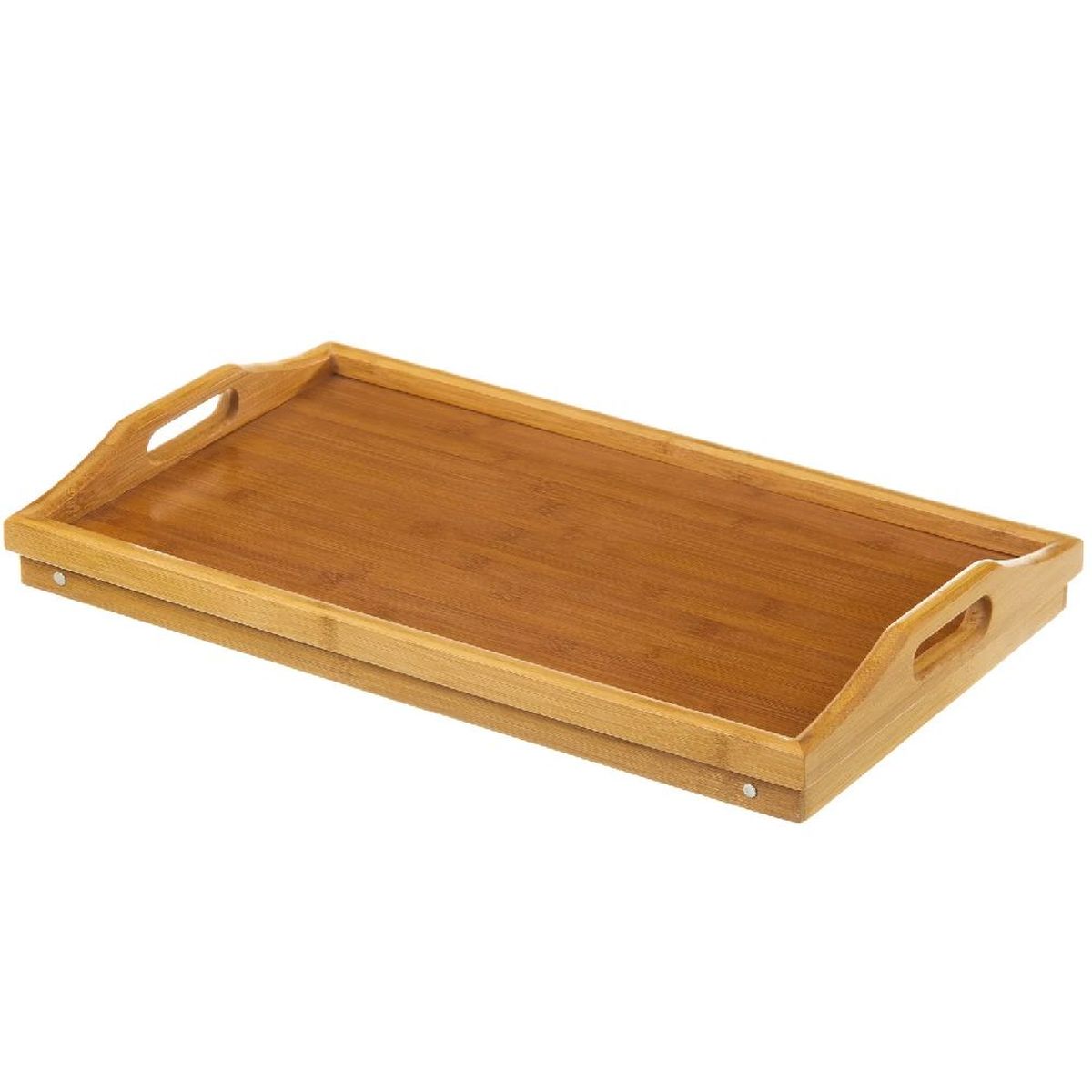 Foldable wooden bed tray