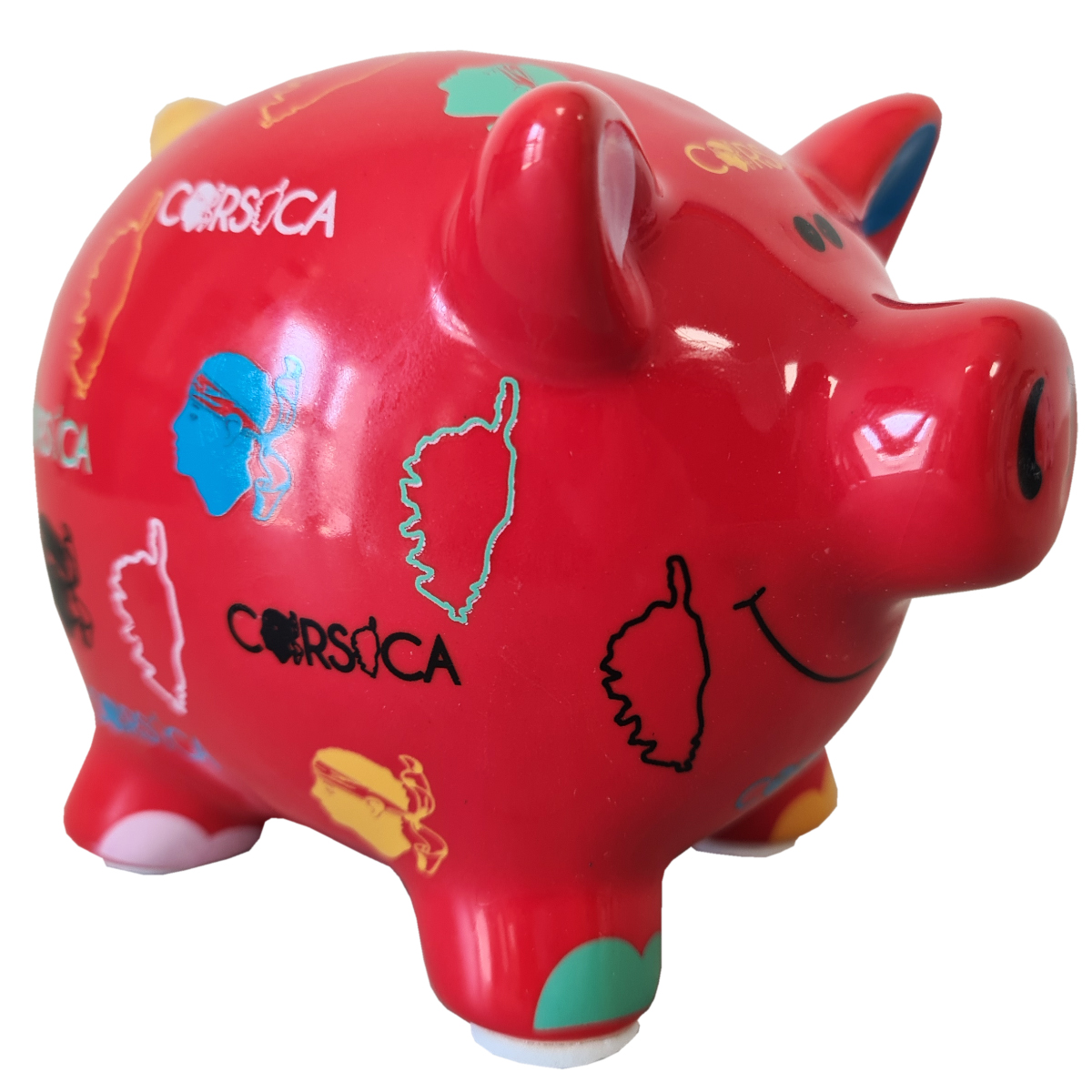 Small Corsican Piggy Bank - Red