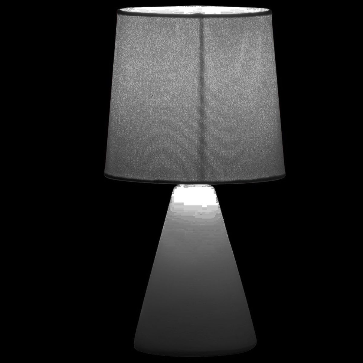 Dark gray sandstone lamp 25 cm