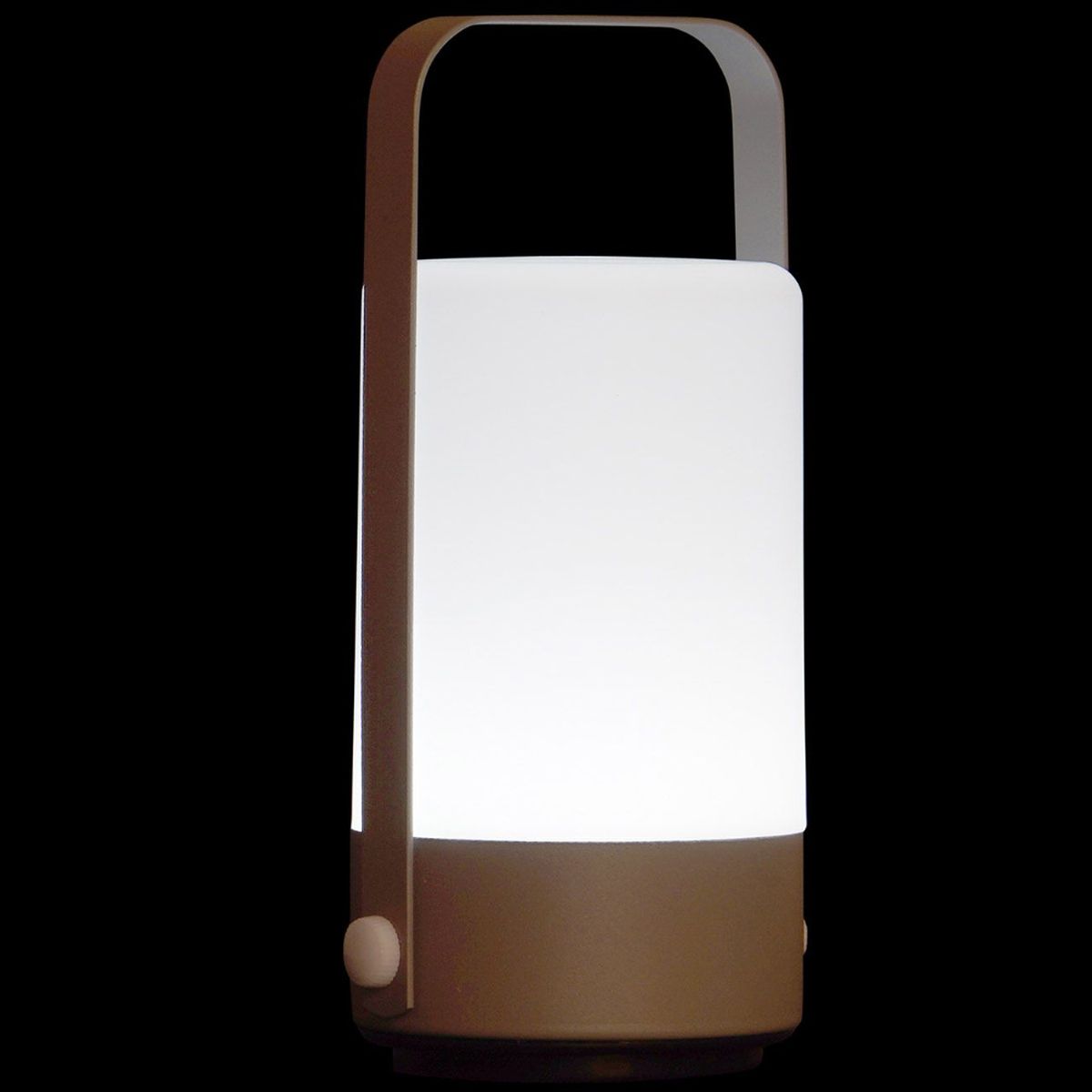 Transportable light brown LED table lamp