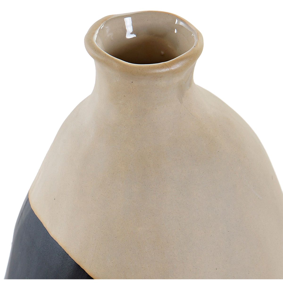 Black and beige sandstone vase 23 cm