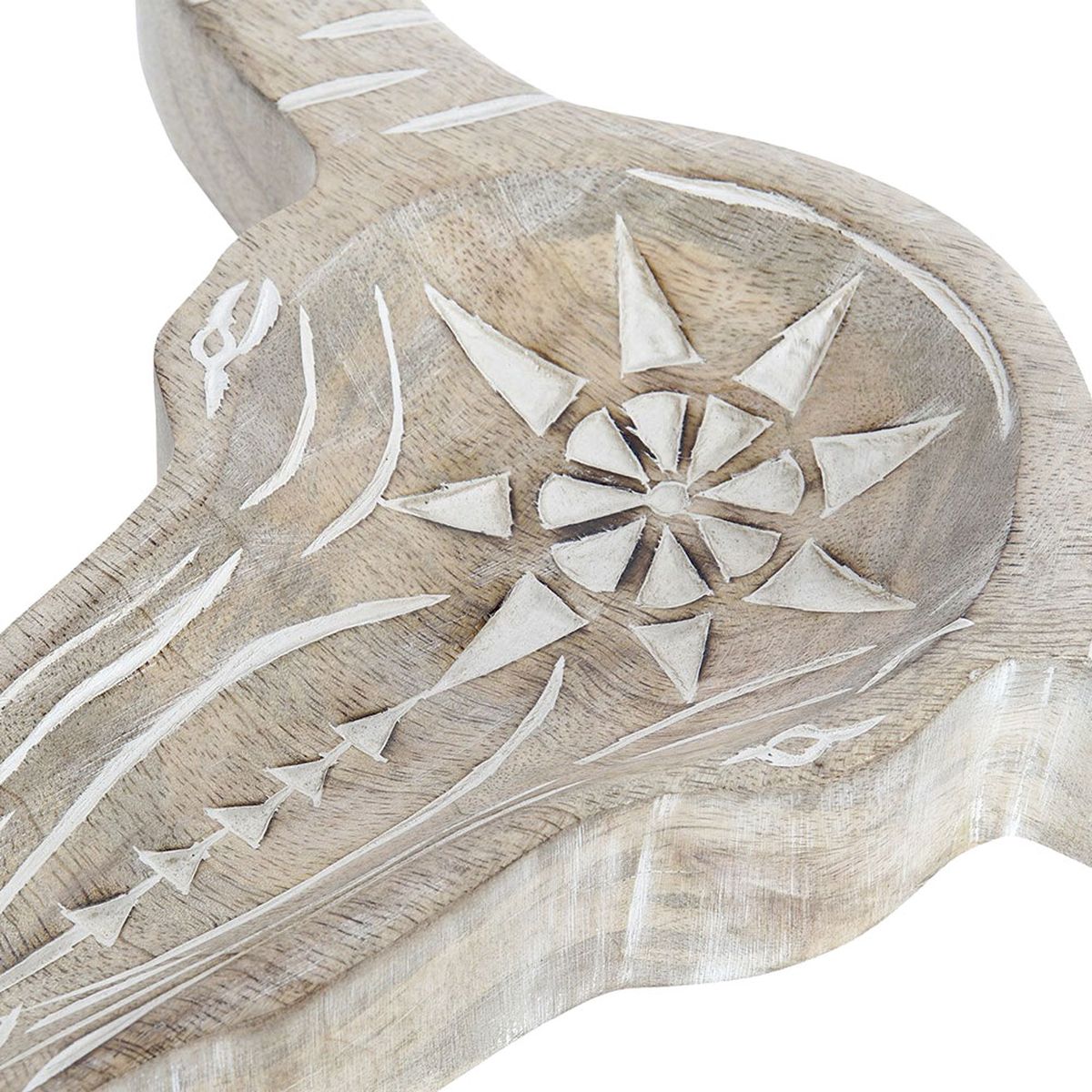 Tray with Buffalo Head in mango wood