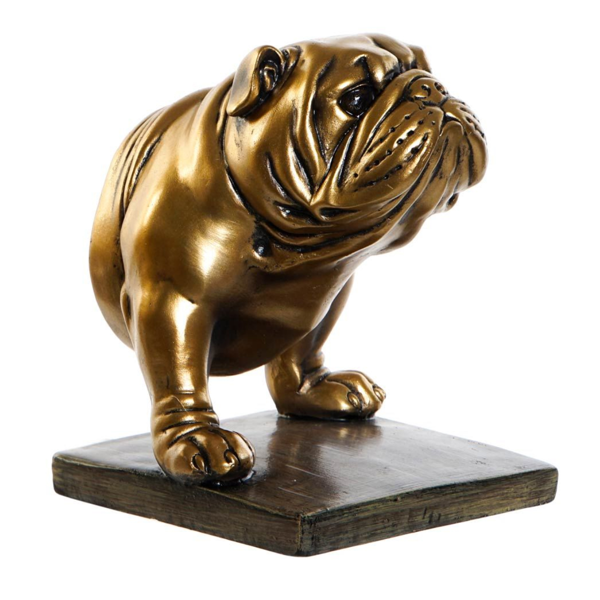 Bulldog gold resin bookends