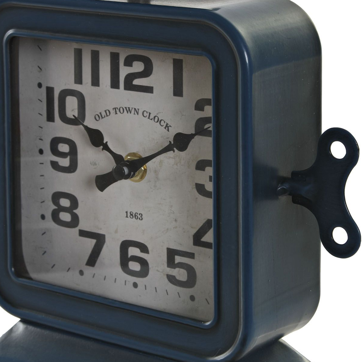 Blue metal retro clock