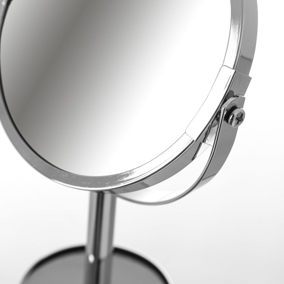 Double round mirror on stand - 21.5 cm