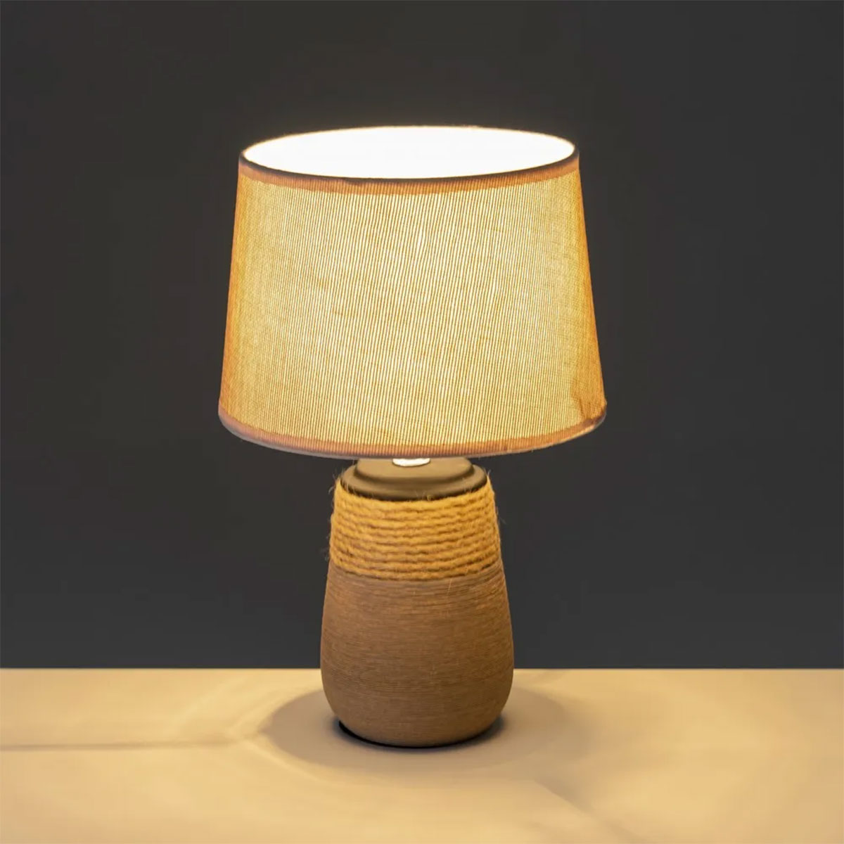 Ceramic lamp and rope 30 cm