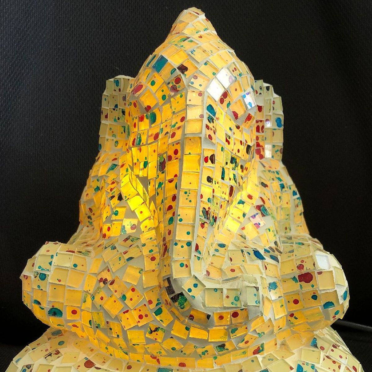 Anise Ganesh Glass Lamp