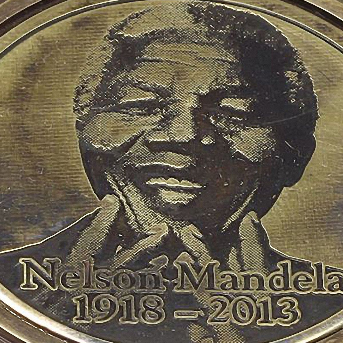 Nelson Mandela ornamental brass compass box