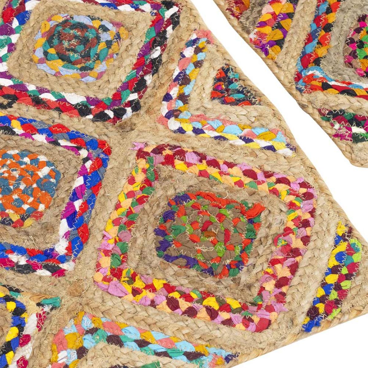 Carpet in Jute and Cotton 60 x 90 cm