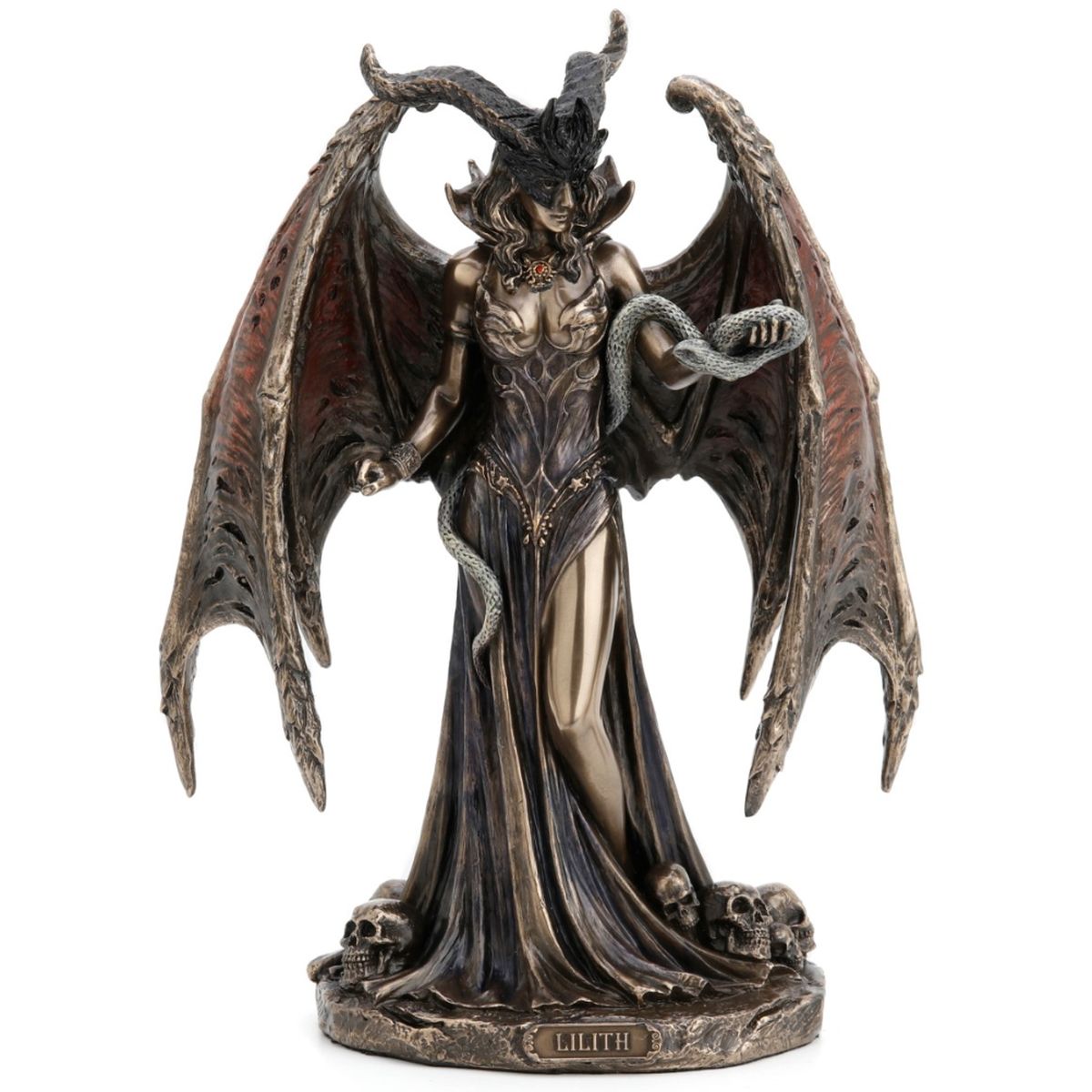 Lilith statuette in bronze-look resin