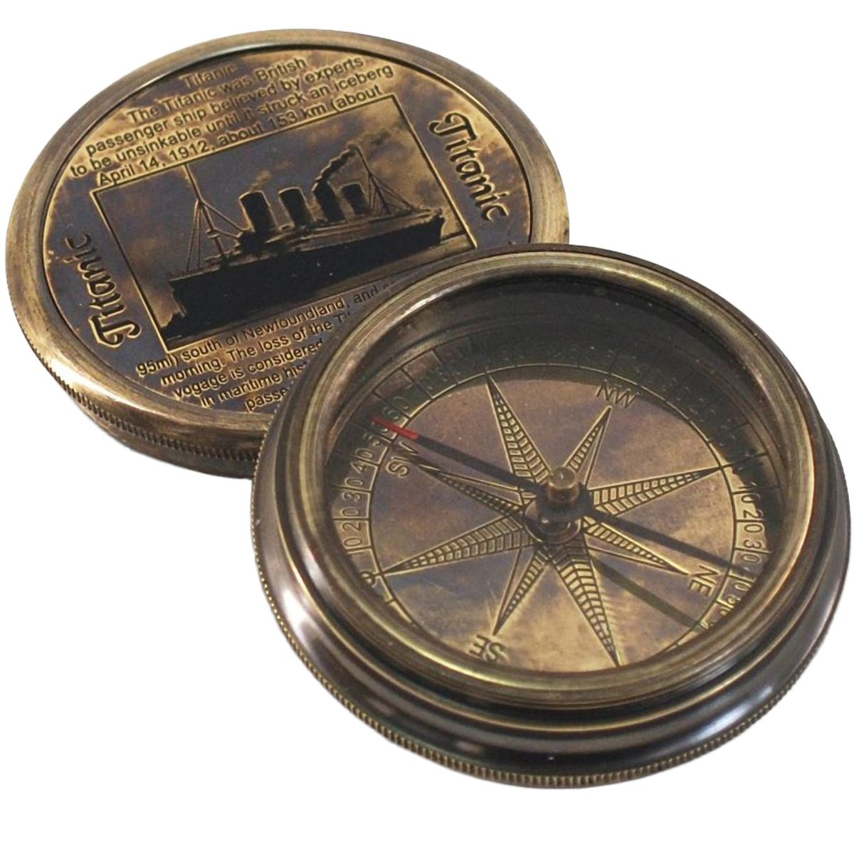 Ornamental Brass Compass - Titanic