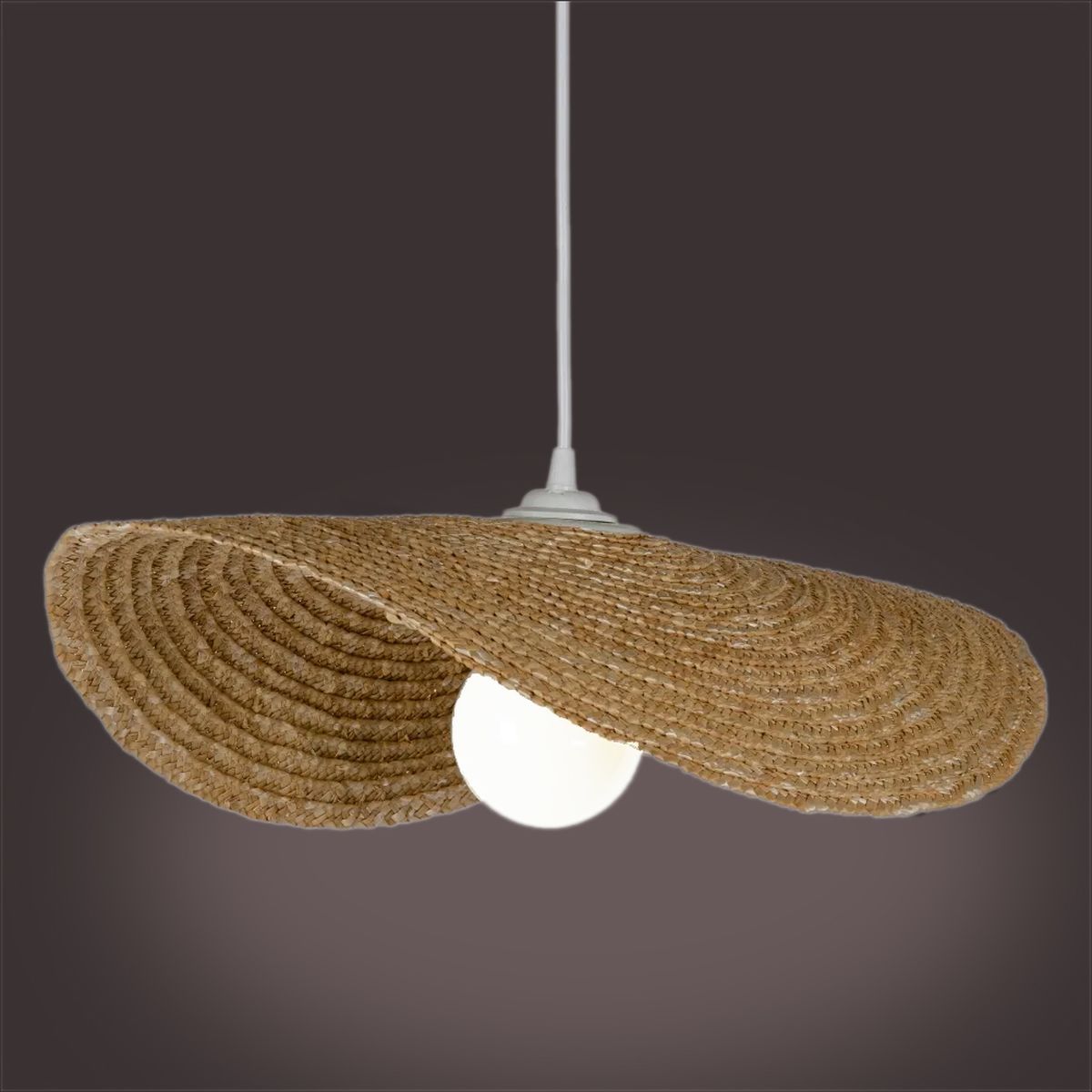 Natural fiber chandelier 60 cm