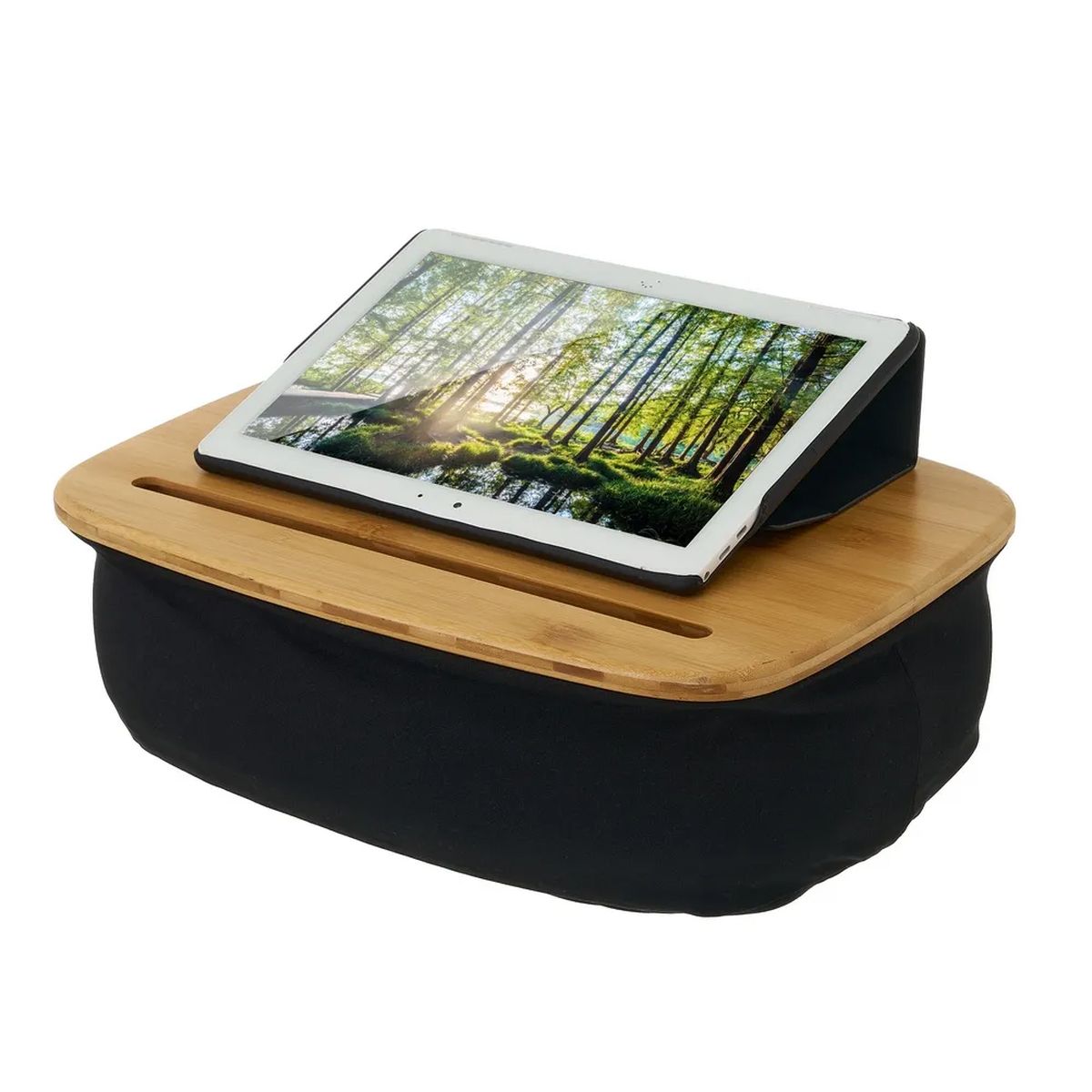 Bamboo tray with cushion
