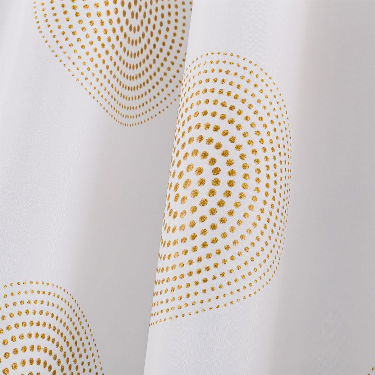Shower Curtain white and gold 180 x 200 cm