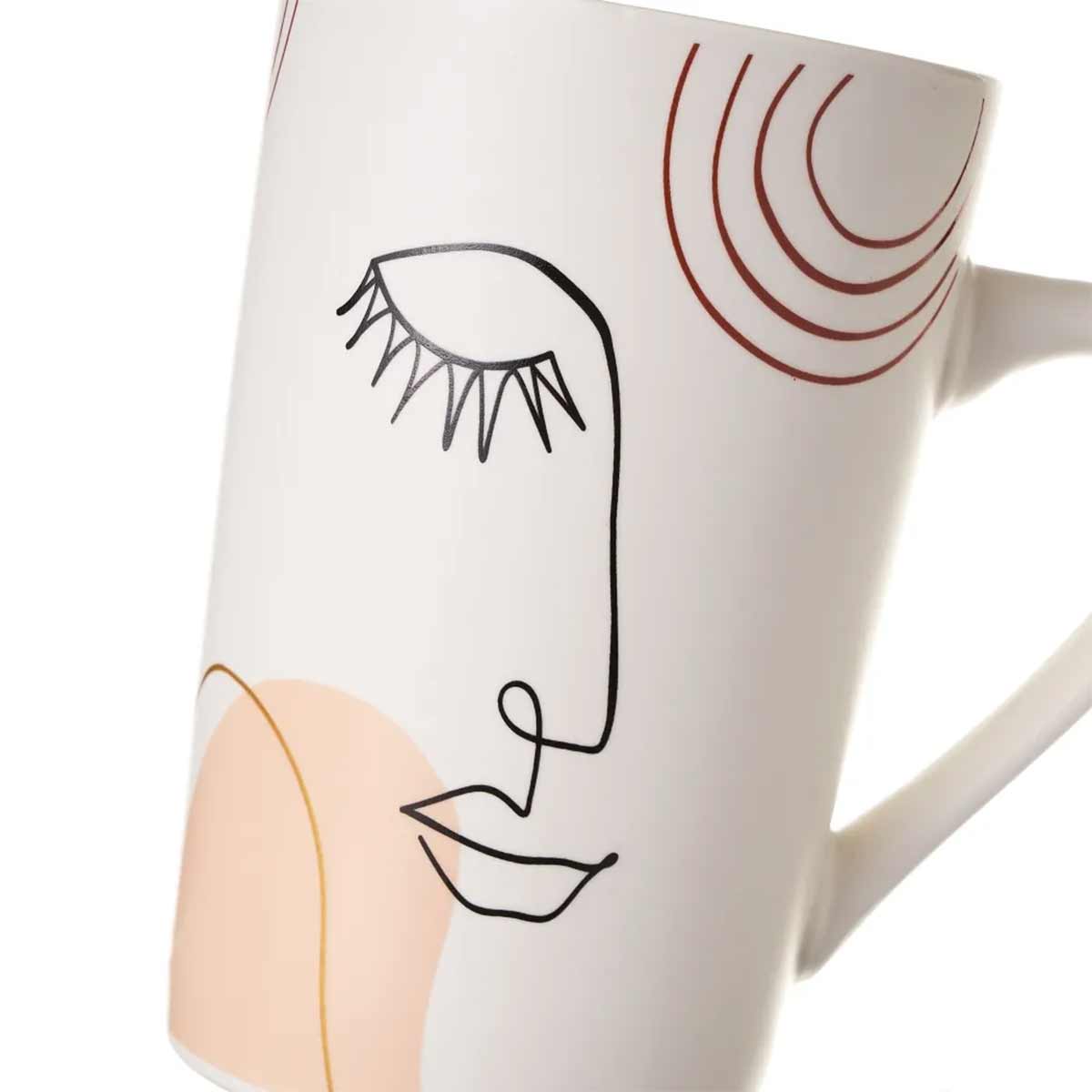 Set of 4 ceramic mugs