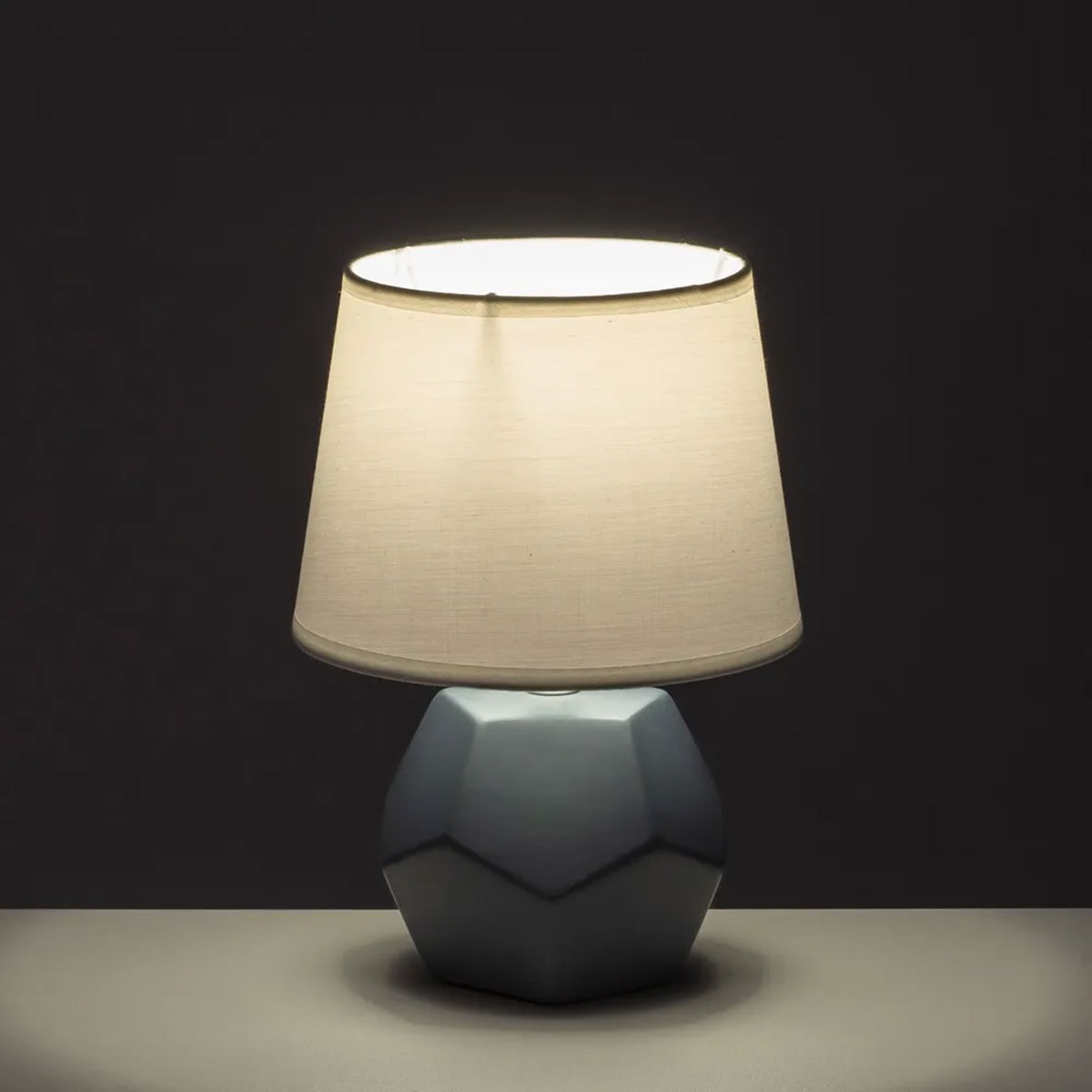 Ceramic lamp 26 cm - gray