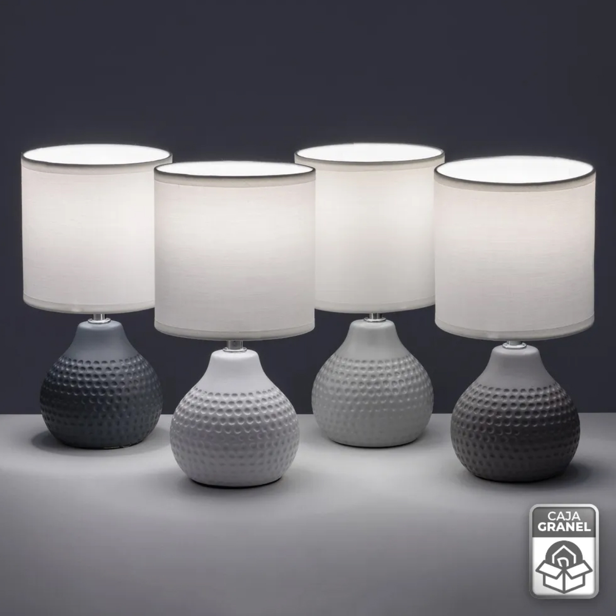 Ceramic lamp 25 cm - Dark Grey