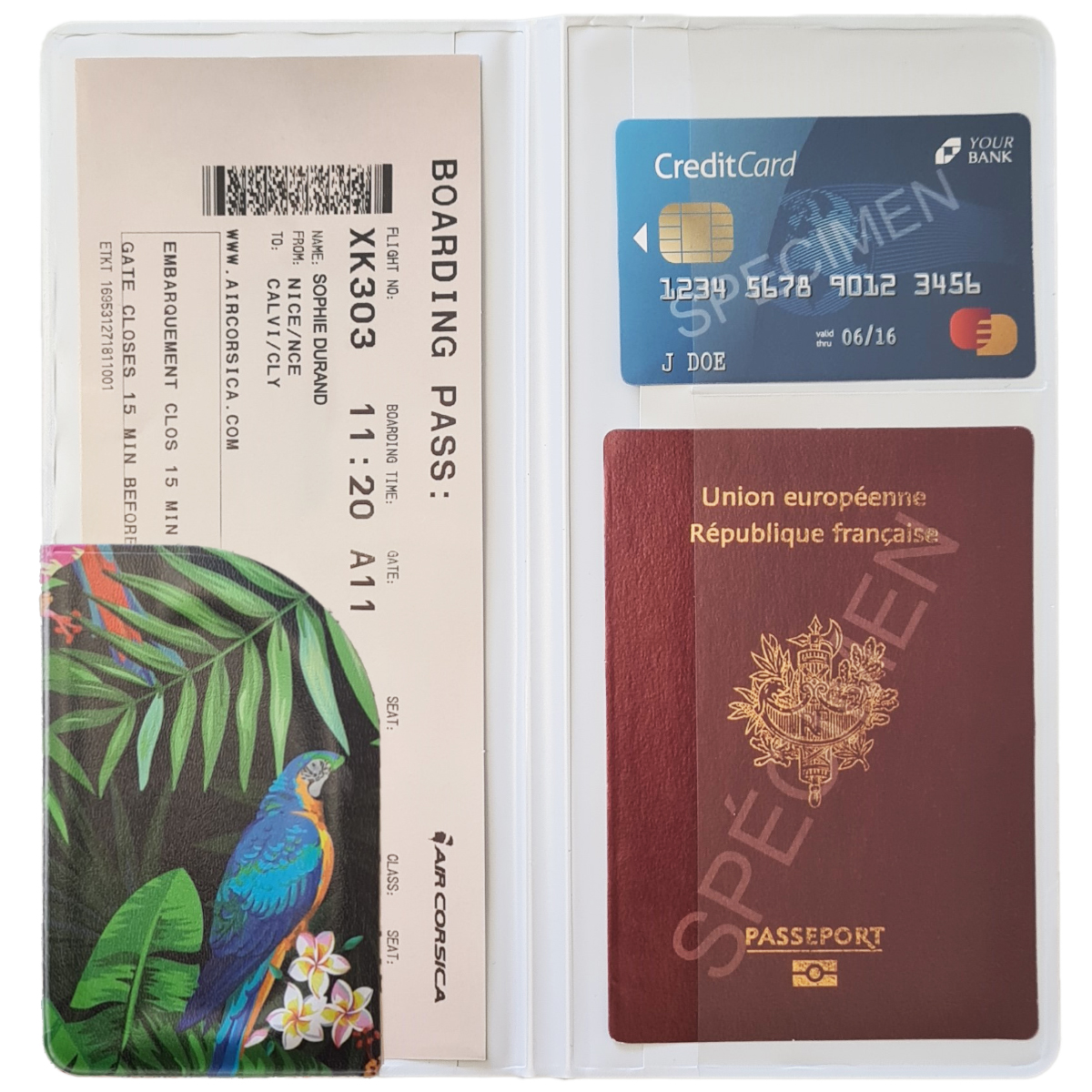 Travel Documents Set - CB Passport and Boarding Pass