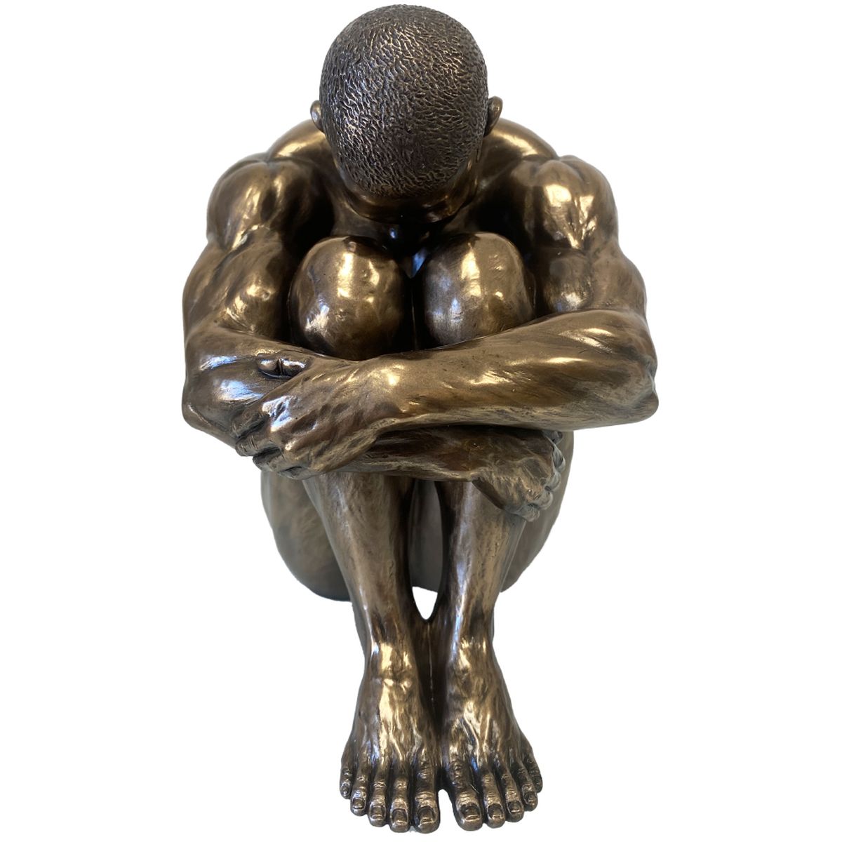 Vronse Body Talk resin statuette - Seated naked man 17 cm