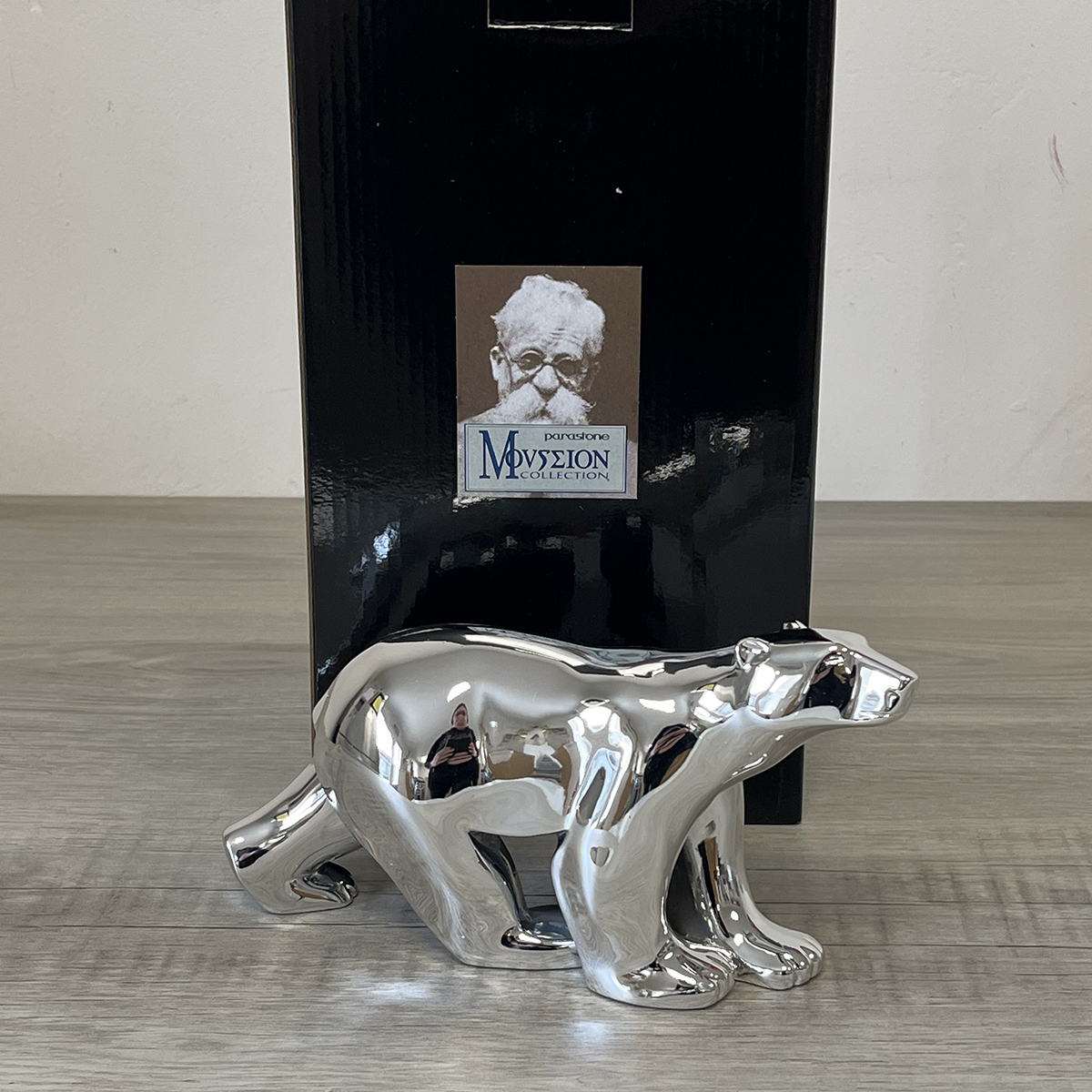 Statue silver bear of Franois Pompon - 11 x 21 x 6 cm