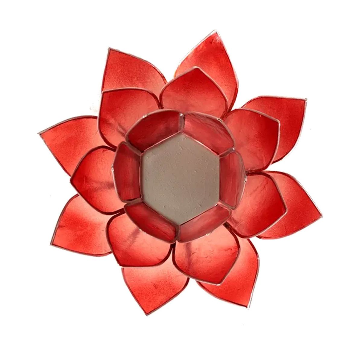 Lotus candleholder chakra 1 Red silverlining
