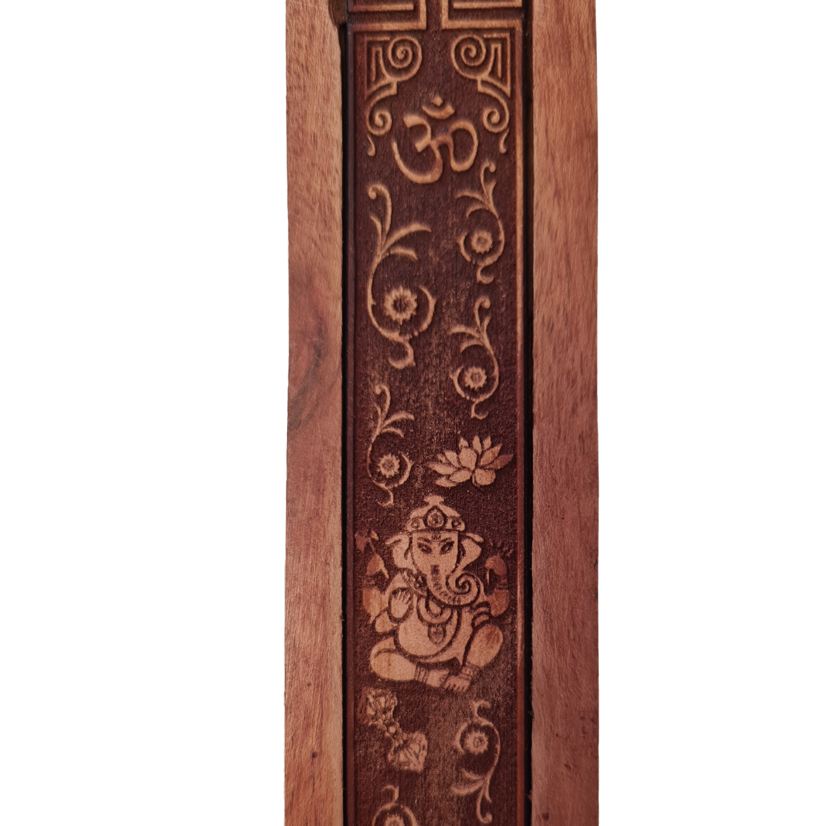 Incense stick holder - Ganesh in Engraved Wood