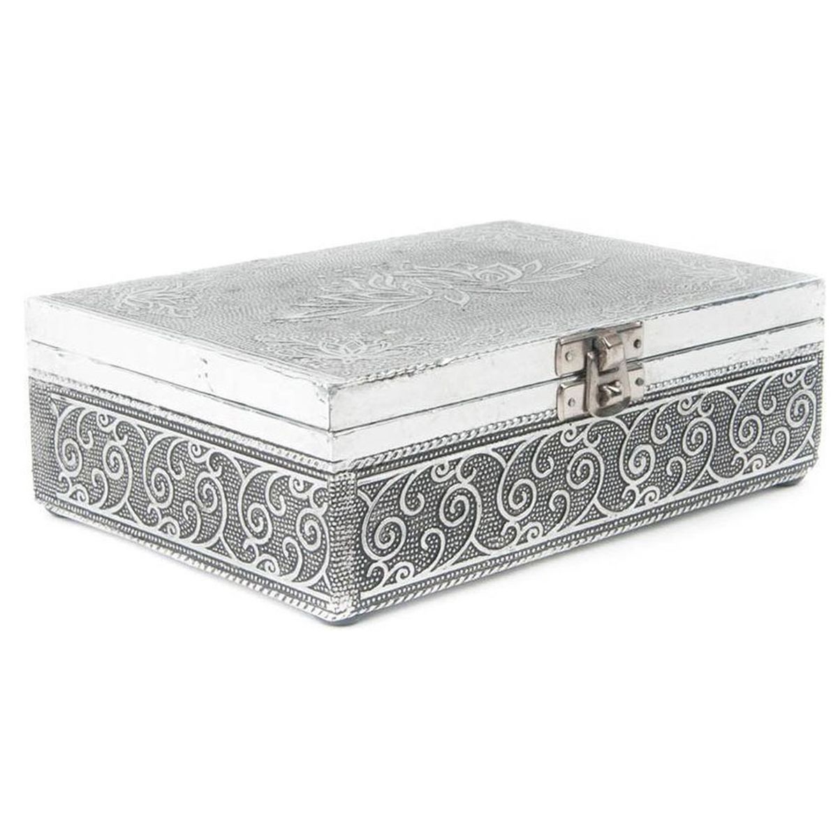 Tarot box Lotus silver colour