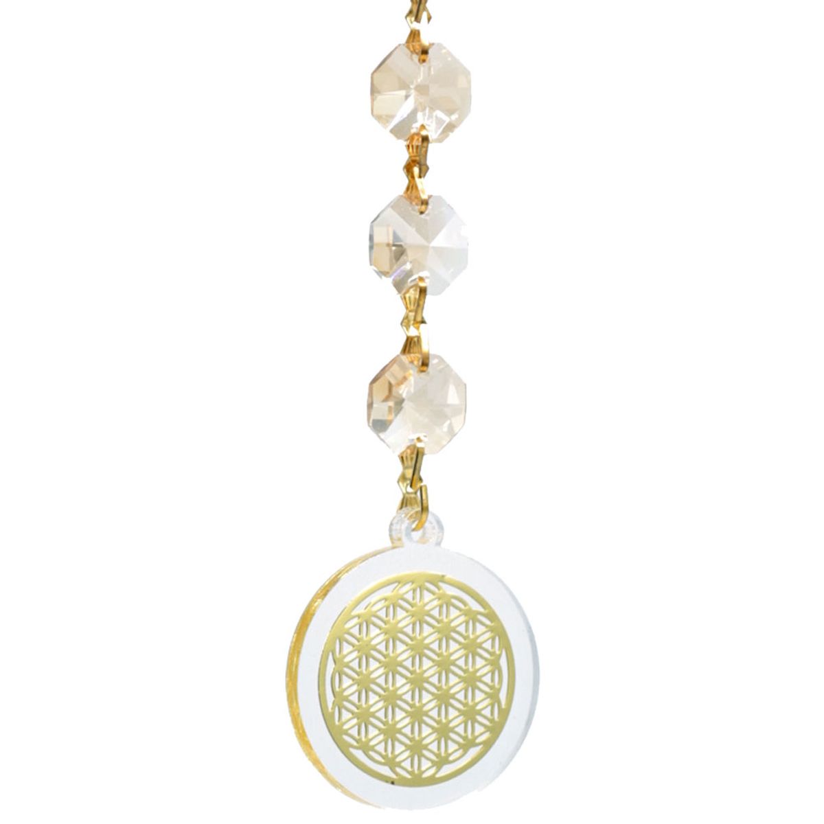Feng Shui Flower of Life champagne coloured