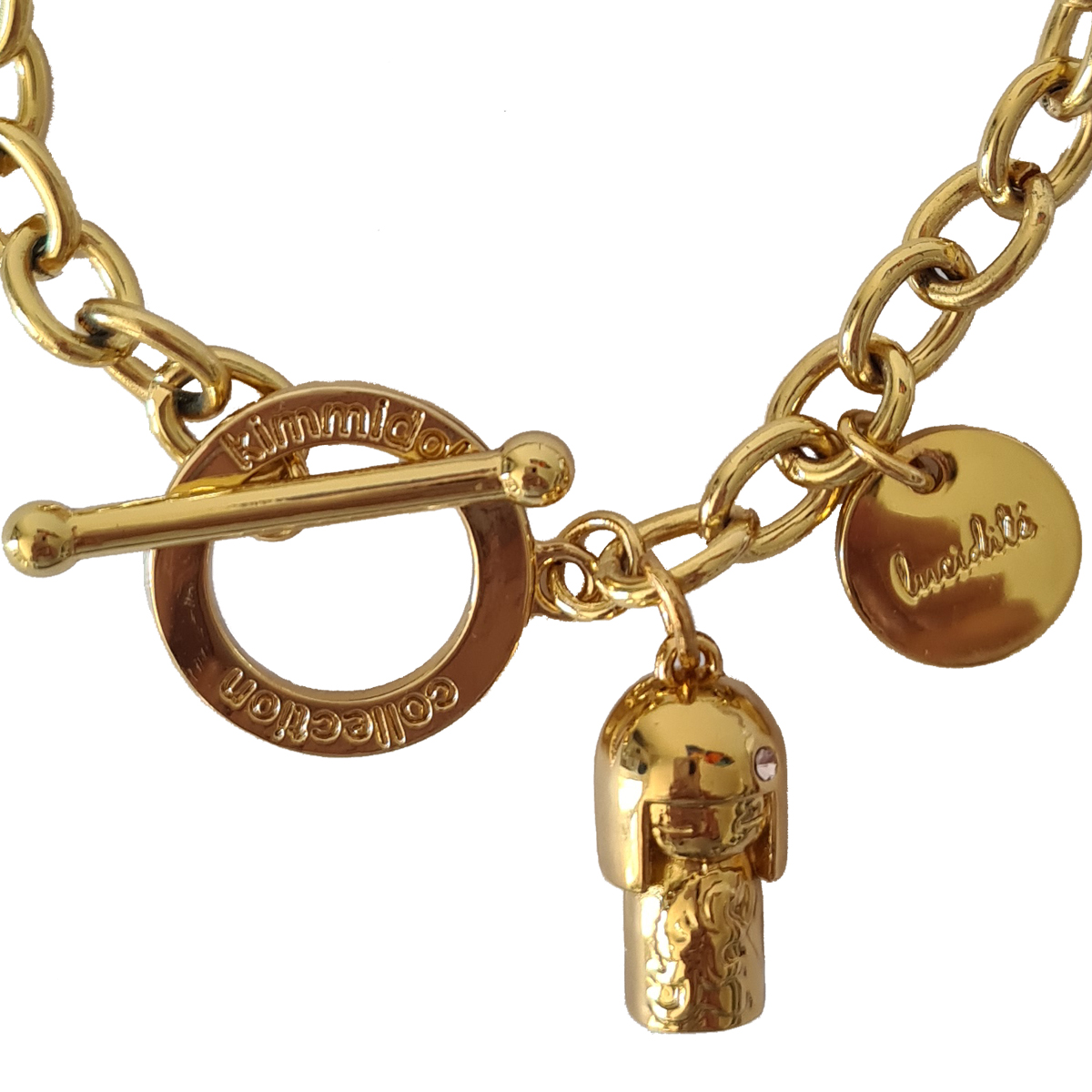 Chikako Kimmidoll Swarovski Chain Bracelet with Charm