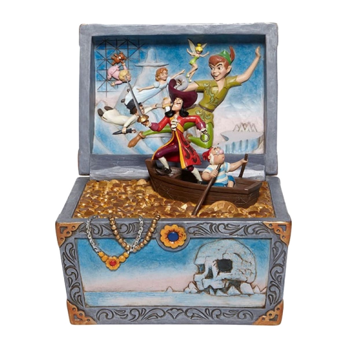 Treasure strewn Tableau - Peter Pan Flying Scene Figurine