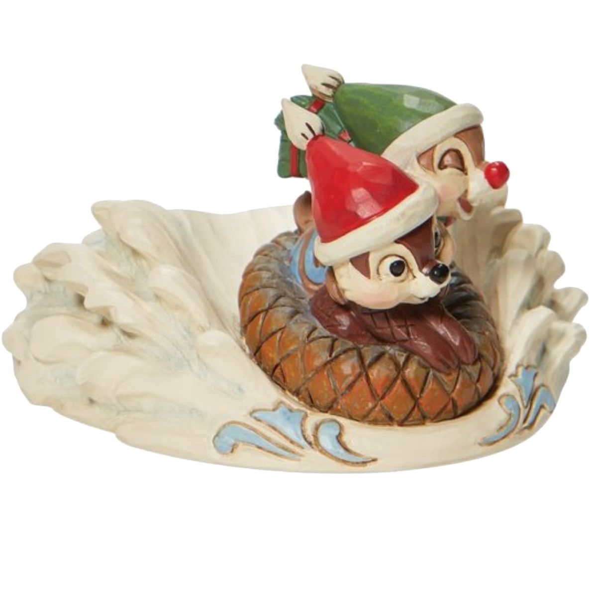 Fun in the Snow - Chip and Dale Sledding Figurine
