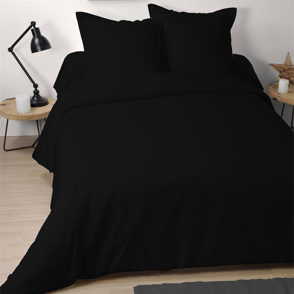 Black Fitted sheet 140 x 190 cm