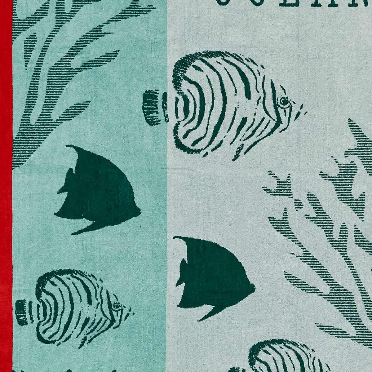 Velvet beach towel 100x180 cm - Blue Ocan