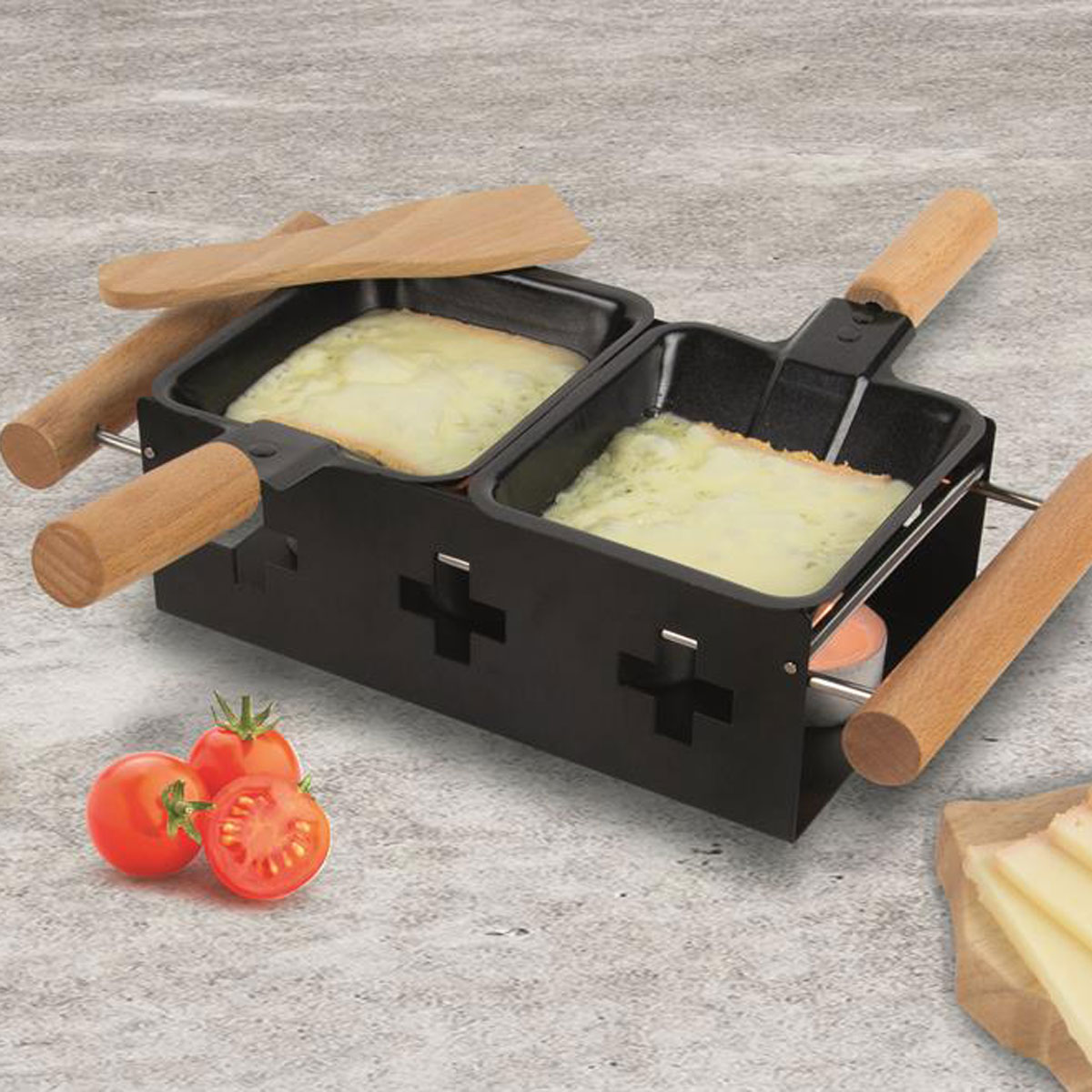 Candle raclette set for 2