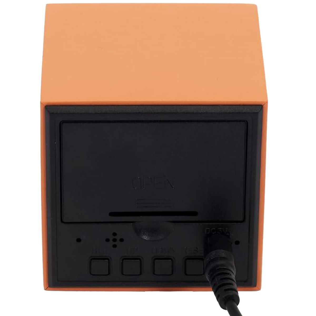 Small Orange cube alarm clock