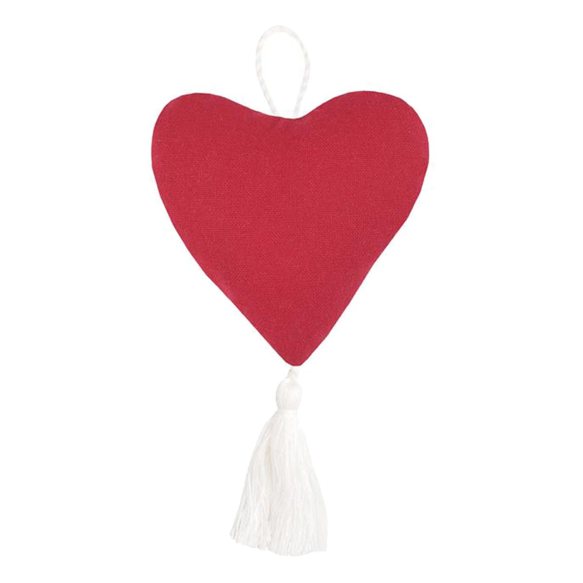 Set of 2 decorative cotton hearts to hang 10 cm - PAULINE