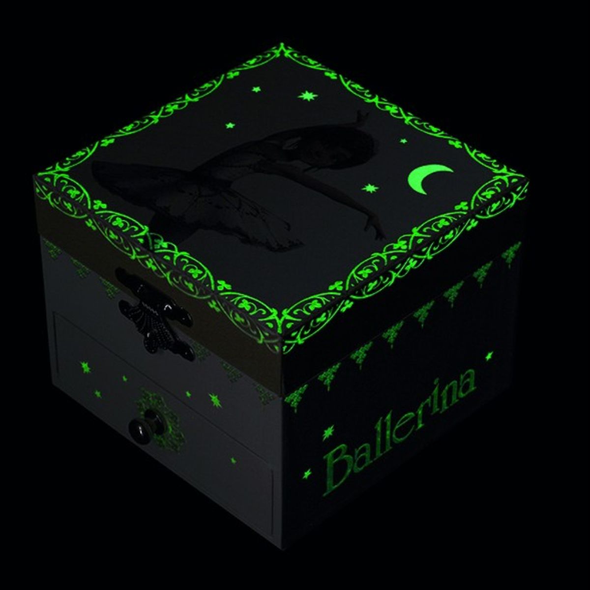 Ballerina Musical Jewelry Box - Glow in the Dark