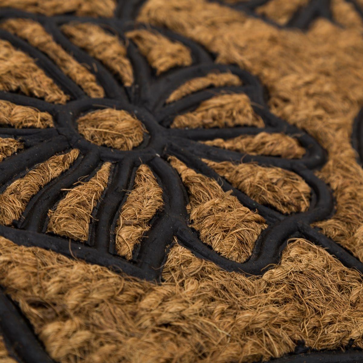 Coconut fibers Doormat - FLOWERS PANAMA - 60 cm