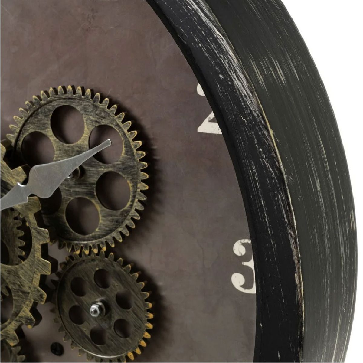 Industrial clock with gears