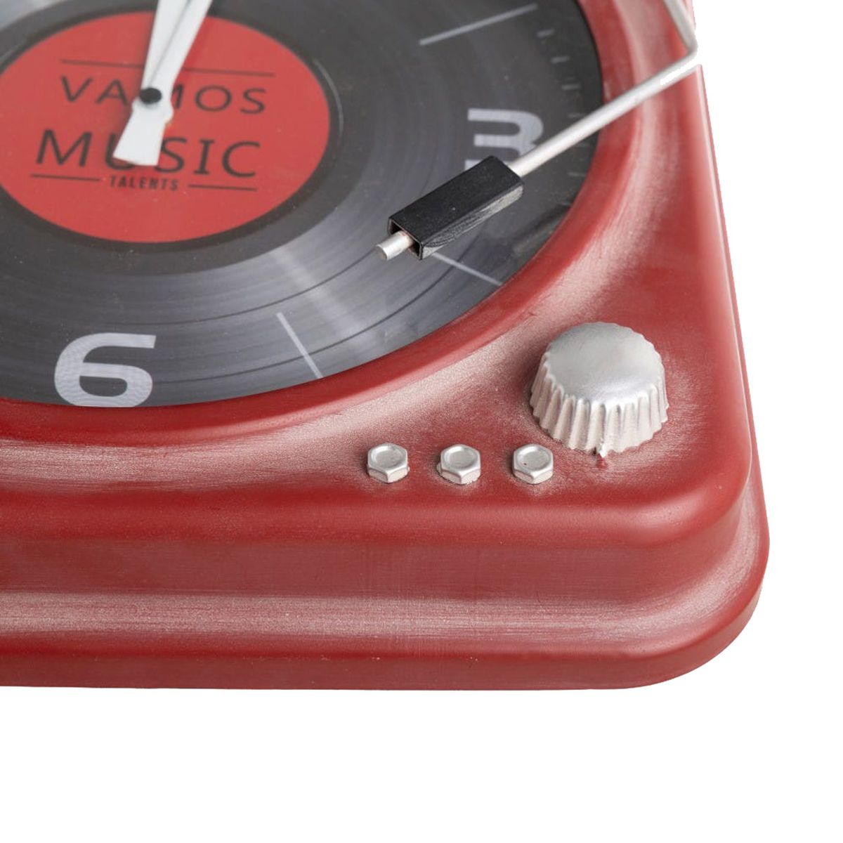 Metal clock Old vinyl turntable