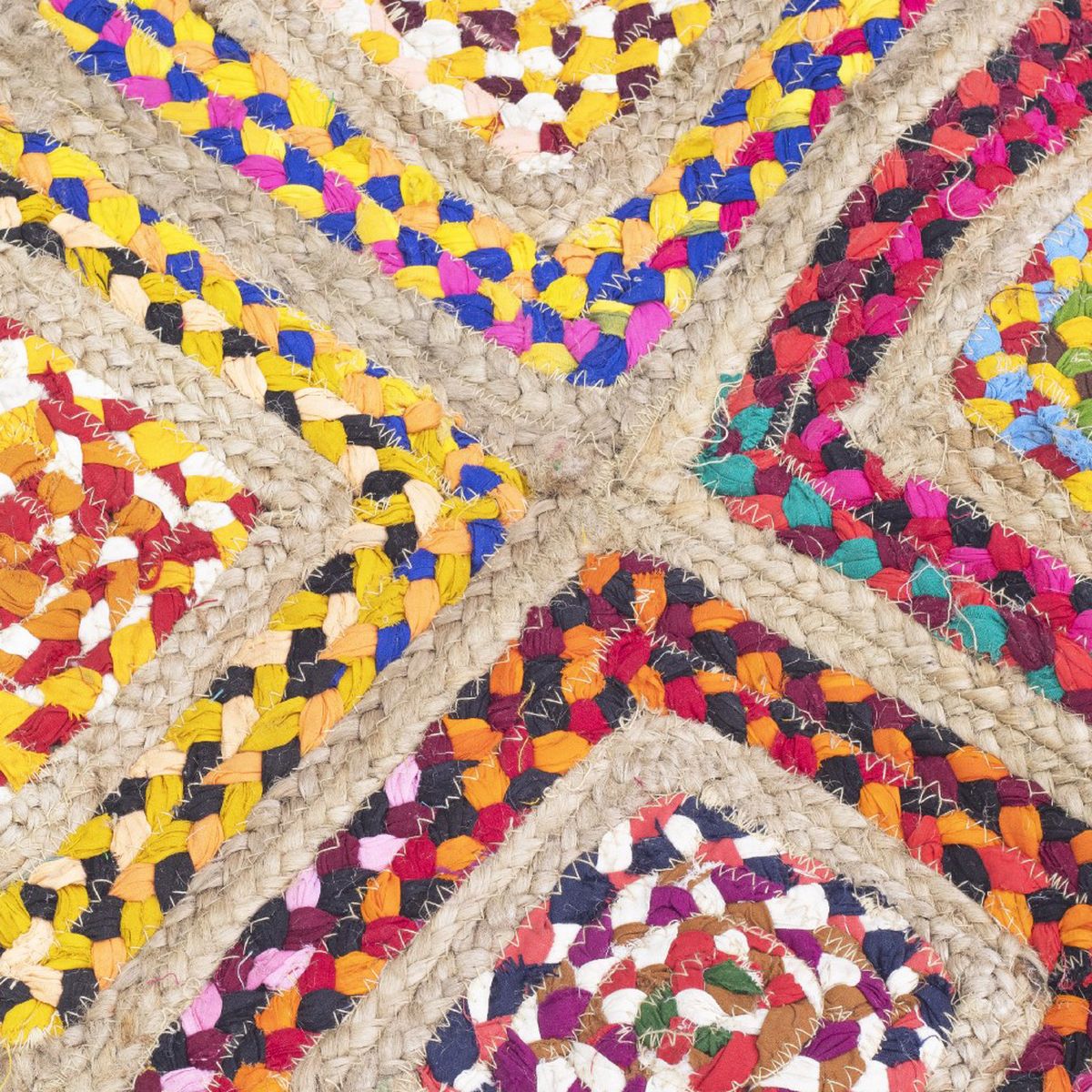 Carpet in Jute and Cotton 70 x 120 cm