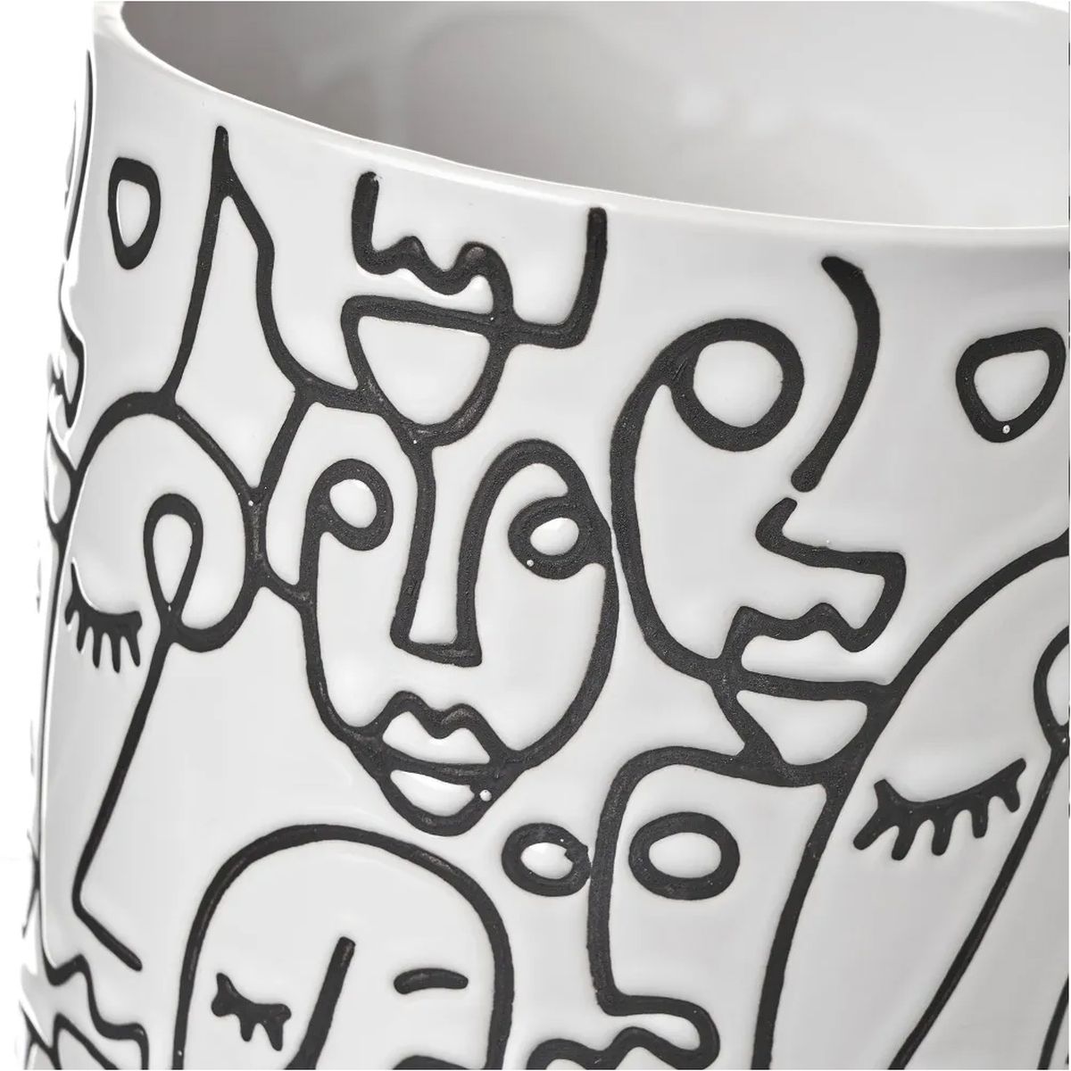 Cachepot Arty in white ceramic