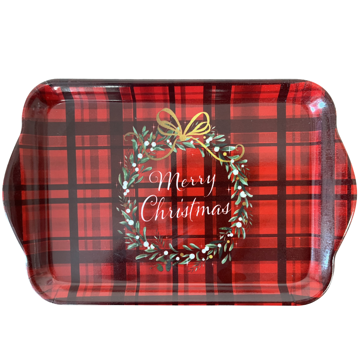 Mini rectangular tray - Christmas Plaid Red